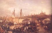 Clarkson Frederick Stanfield The Opening of London Bridge (mk25) oil